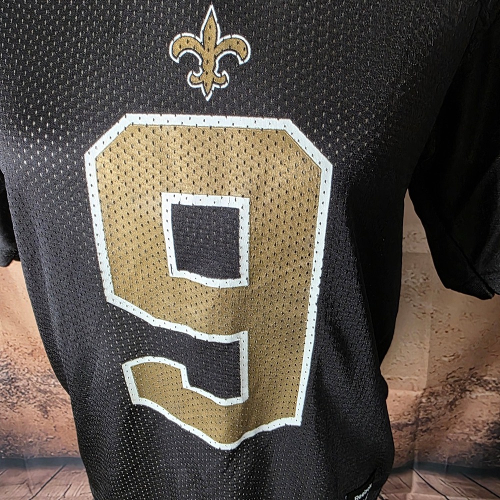 Reebok NFL Drew Brees New Orleans Saints Jersey Womens Large Black Gold 9 - Picture 4 of 10